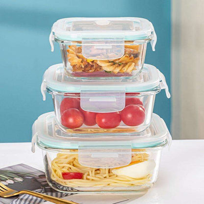 3-Piece Glass Storage Box Set - Airtight