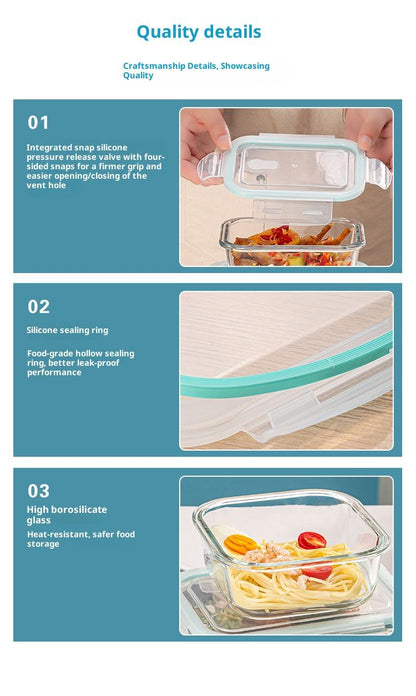3-Piece Glass Storage Box Set - Airtight