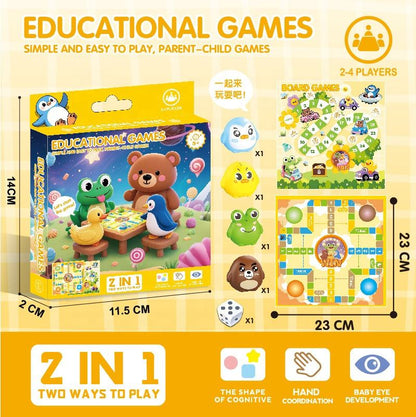 2 in 1 Children Educational Board Game