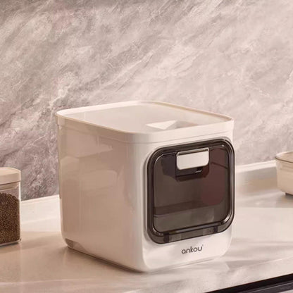 Large Capacity Plastic Press-type Rice Storage Box - 10KG