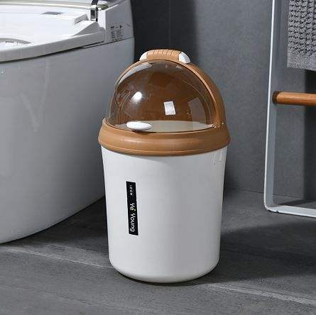 Dome-Lid Trash Can – Sleek Capsule Waste Bin