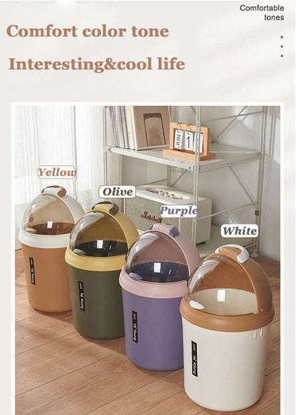 Dome-Lid Trash Can – Sleek Capsule Waste Bin