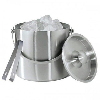 Stainless Steel Ice Bucket – Double-Walled Insulated Ice Pail