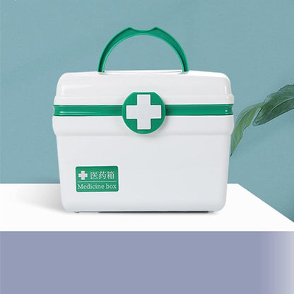 Medicine Box Green/Red Plus – Premium High-Capacity First Aid Hub