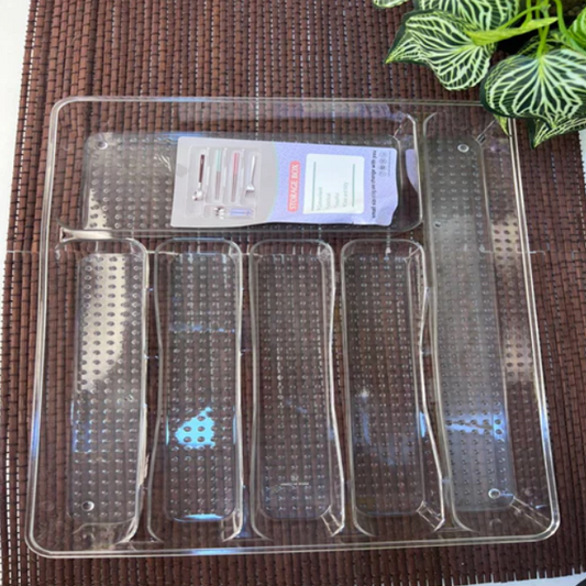 Kitchen Drawer Cutlery Organizer Tray – Multi-Compartment Insert