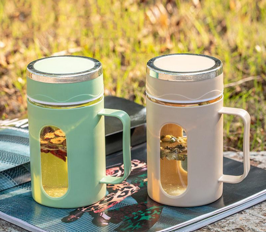 Office Cup – Double-Layer Glass & Insulated Mug