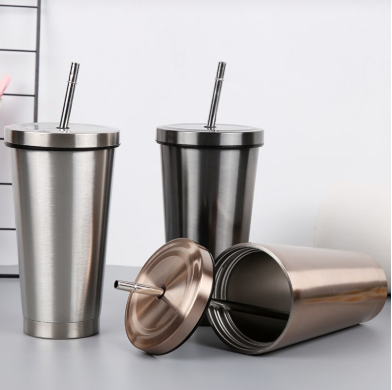 Vacuum Glass S.S – Insulated Stainless Steel Tumbler with Straw