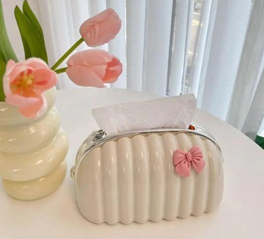 Tissue Box Fancy Bread Purse – Luxury Shell Spring-Loaded Dispenser