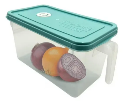 P.P Fridge Box With Handle & Cover Large – Premium Stackable Fresh-Keeping Organizer