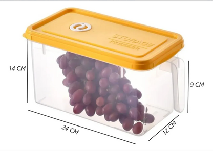 P.P Fridge Box With Handle & Cover Large – Premium Stackable Fresh-Keeping Organizer