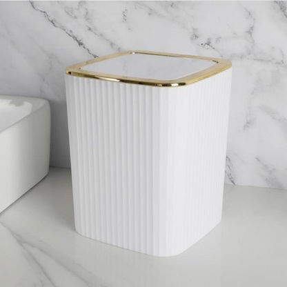 6-Piece Bathroom Accessory Set – Elegant Golden Line Edition