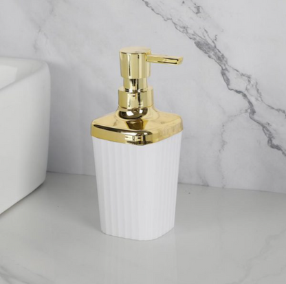 6-Piece Bathroom Accessory Set – Elegant Golden Line Edition