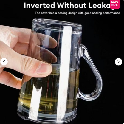 Juice Mug – Premium Borosilicate Glass Tumbler with Glass Straw