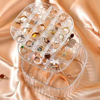 Jewellery Box New 2 Partition – Premium Cosmetic & Accessory Organizer