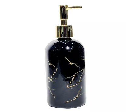 Soap Dispenser Black Glossy Marble