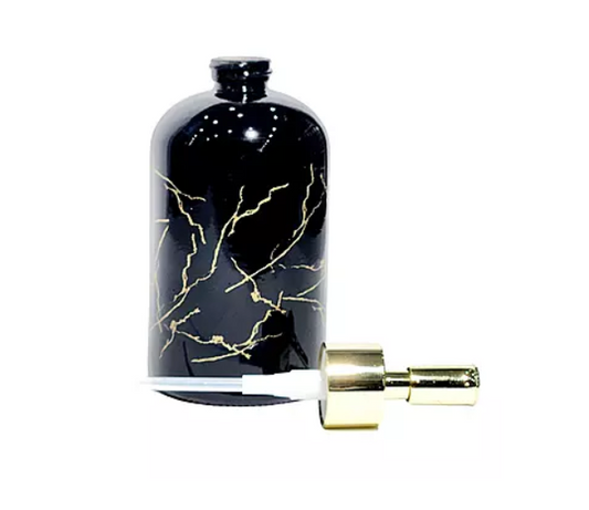 Soap Dispenser Black Glossy Marble