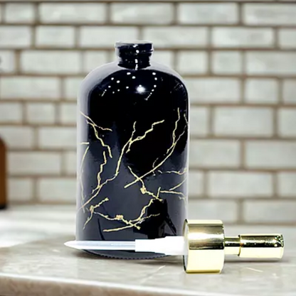 Soap Dispenser Black Glossy Marble