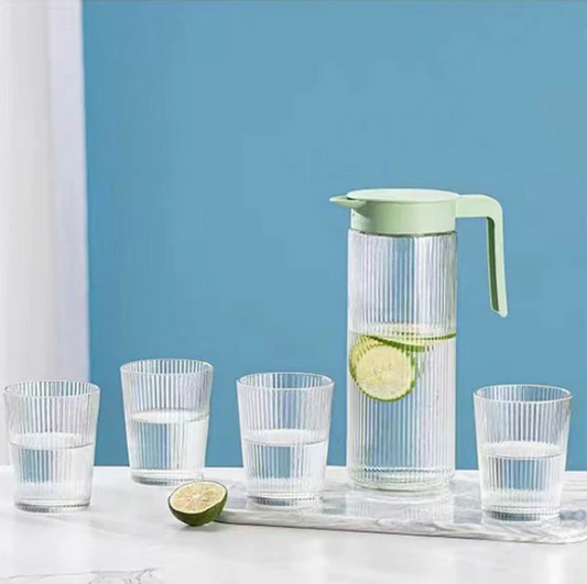 Kettle Water Jug with 4 Water Glass