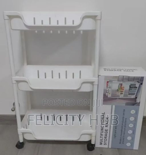 Multifunctional 3 Layers Quality Plastic Trolley