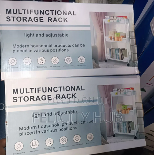 Multifunctional 3 Layers Quality Plastic Trolley