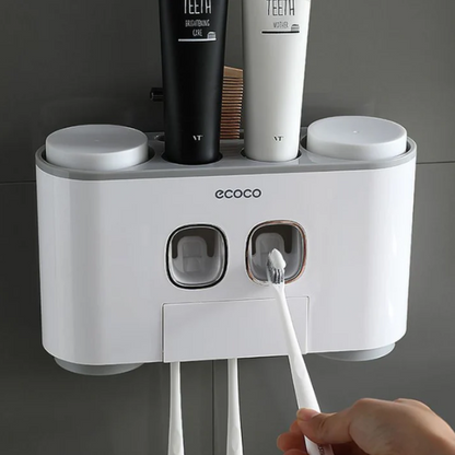 ECOCO Toothpaste Dispenser and Toothbrush Holder