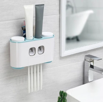 ECOCO Toothpaste Dispenser and Toothbrush Holder