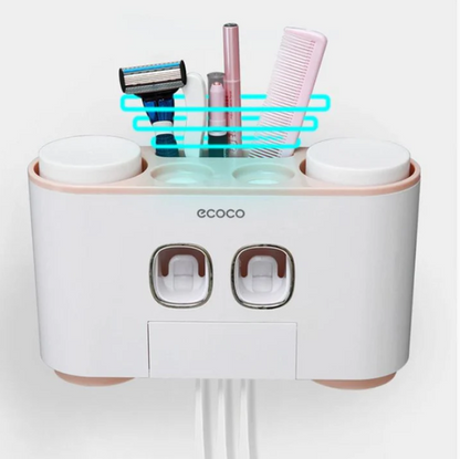 ECOCO Toothpaste Dispenser and Toothbrush Holder