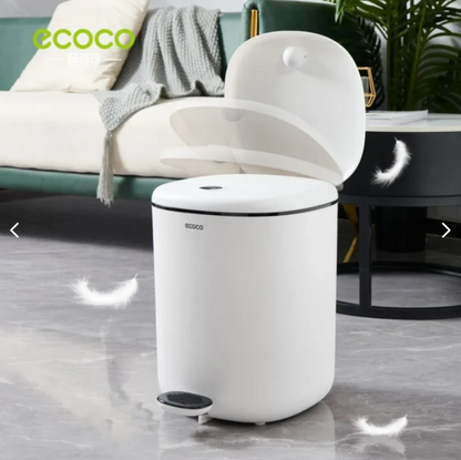 ECOCO Foot Operated Trash Can Small 7L - Grey