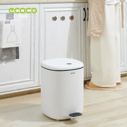 ECOCO Foot Operated Trash Can Small 7L - Grey