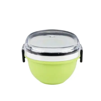 Oval Bento Lunch Box with Divided Compartments Plastic Meal Prep Container with Snap-Lock Lid and Cutlery Storage(Oval)