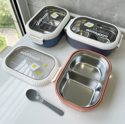 "Good Food" Dual-Compartment Lunch Box