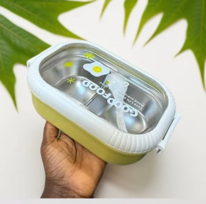 "Good Food" Dual-Compartment Lunch Box