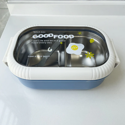 "Good Food" Dual-Compartment Lunch Box
