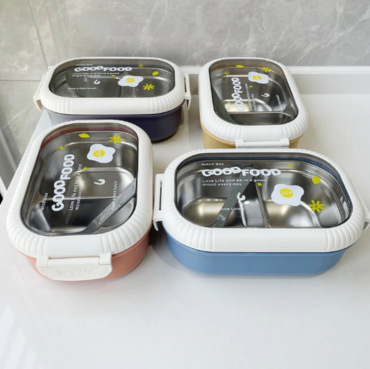 "Good Food" Dual-Compartment Lunch Box