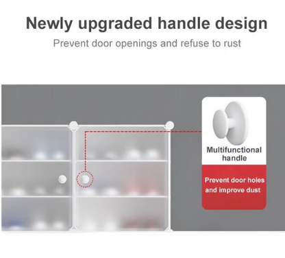 Shoe Rack Hinge Door Black, White - 4 Layer, 6 Layer