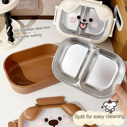Animal Puppy Stainless Steel Lunch Box
