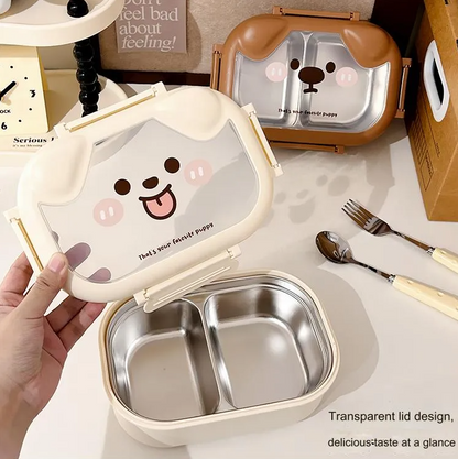 Animal Puppy Stainless Steel Lunch Box