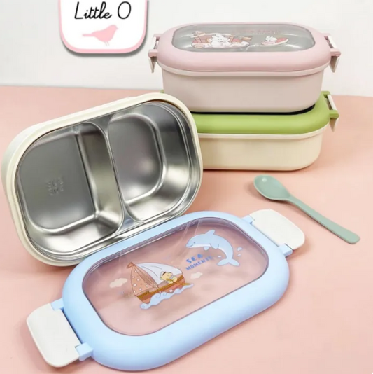 FRESH 2-Compartment SS Lunchbox with Spoon