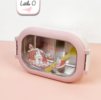 FRESH 2-Compartment SS Lunchbox with Spoon