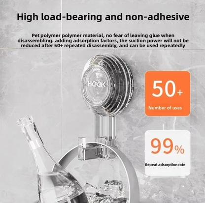 No-Drill Vacuum Wall-Mounted Hooks