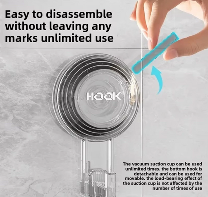 No-Drill Vacuum Wall-Mounted Hooks