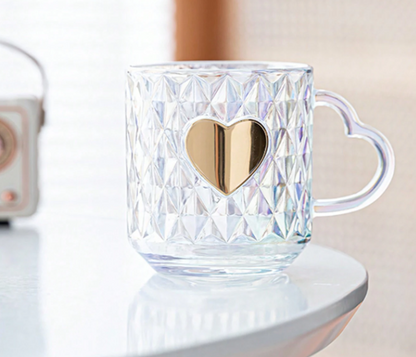 Cute Heart Glass Cup