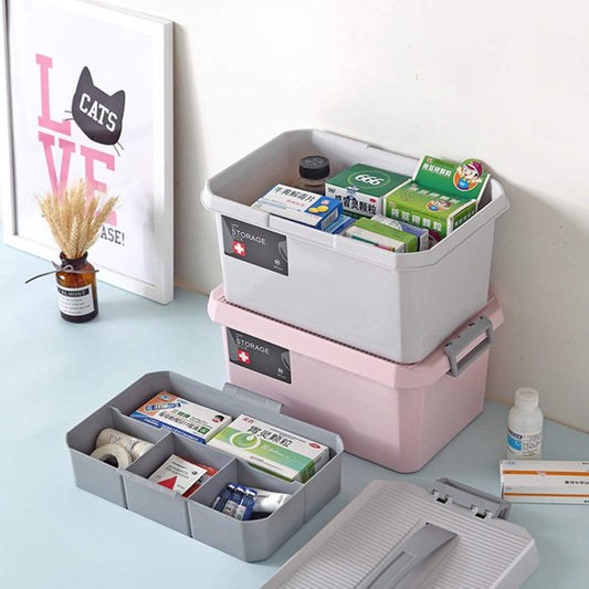 Storage Box Grey – Premium Multi-Purpose Organization & First Aid Caddy