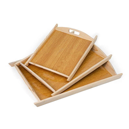 Premium Wooden Serving Trays – Elegant Natural Finish