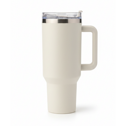 1200ML Insulated Stainless Steel Tumbler with Handle – Double-Wall Vacuum Flask with Straw and Leak-Proof Lid