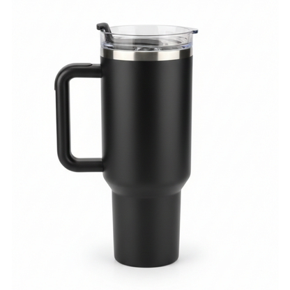 1200ML Insulated Stainless Steel Tumbler with Handle – Double-Wall Vacuum Flask with Straw and Leak-Proof Lid