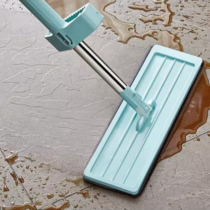 Dry Mop Blue – Premium Microfiber Flat Mop for Hands-Free Cleaning