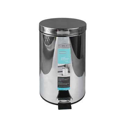 Homeatic Dustbin 7 LTR – Premium Stainless Steel Step-On Waste Bin