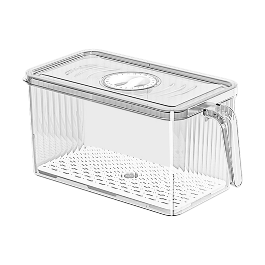 Acrylic Fridge Box Large – Premium Textured Refrigerator Organizer with Handle