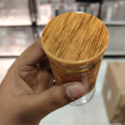 Salt & Pepper S.S Brown – Premium Wood-Textured Stainless Steel & Glass Spice Shaker